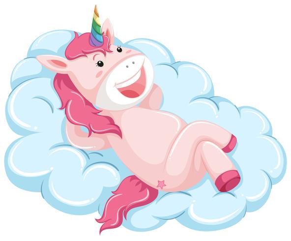Unicorn on the sky vector
