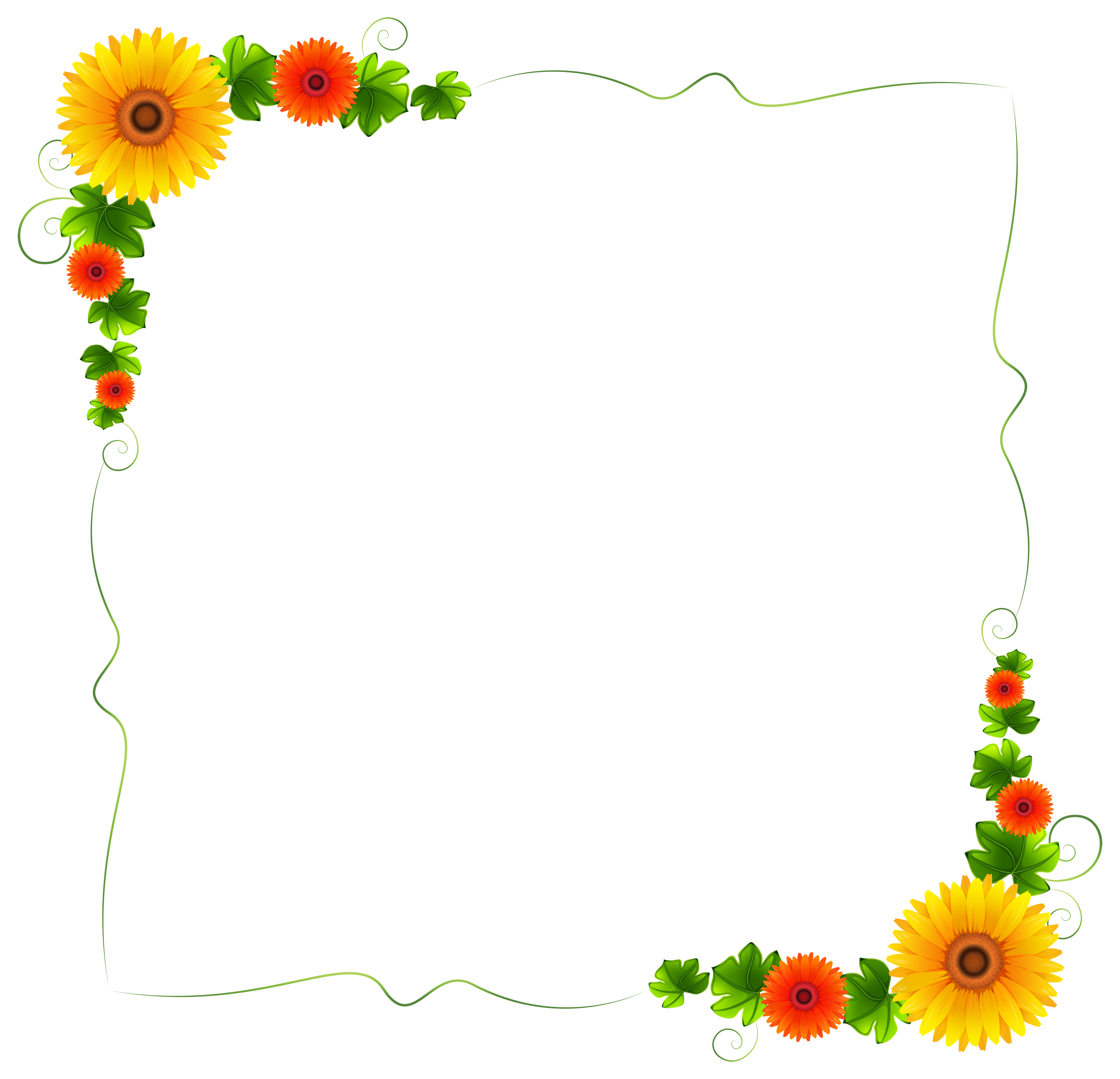 Download A colourful floral border - Download Free Vectors, Clipart ...