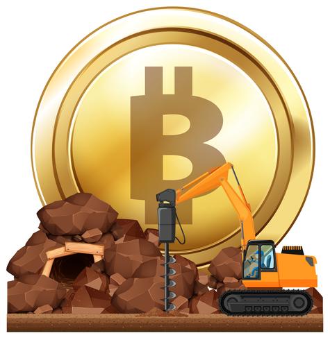 Drilling truck and money in background vector