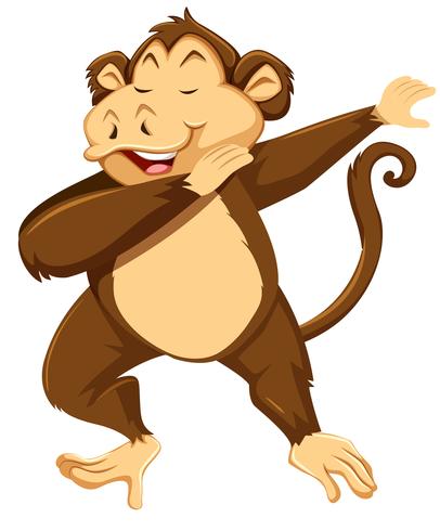 A monkey dab on white background vector