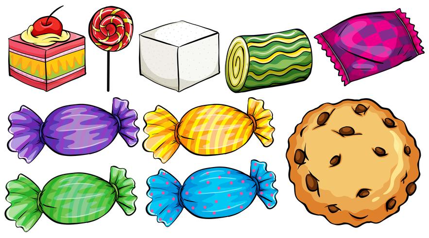 Set Of Ice Cream And Candy Stickers. Vector Illustration Royalty Free SVG,  Cliparts, Vectors, and Stock Illustration. Image 141531574.