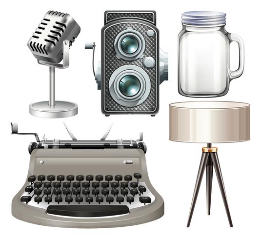 Silver objects vector