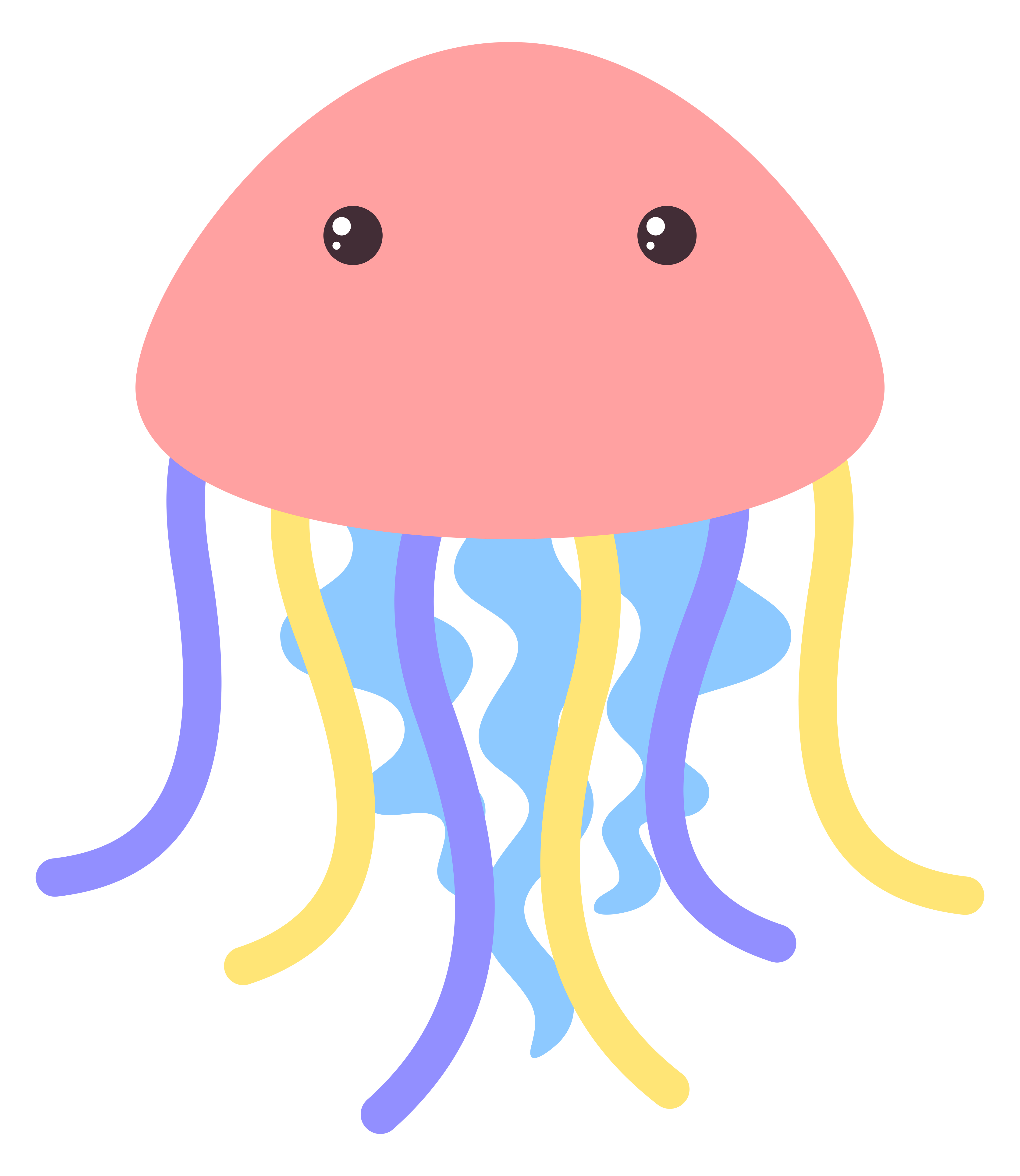 Download Cute jellyfish on white background - Download Free Vectors, Clipart Graphics & Vector Art