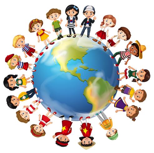 Children from many countries around the world - Download Free Vector Art, Stock Graphics & Images