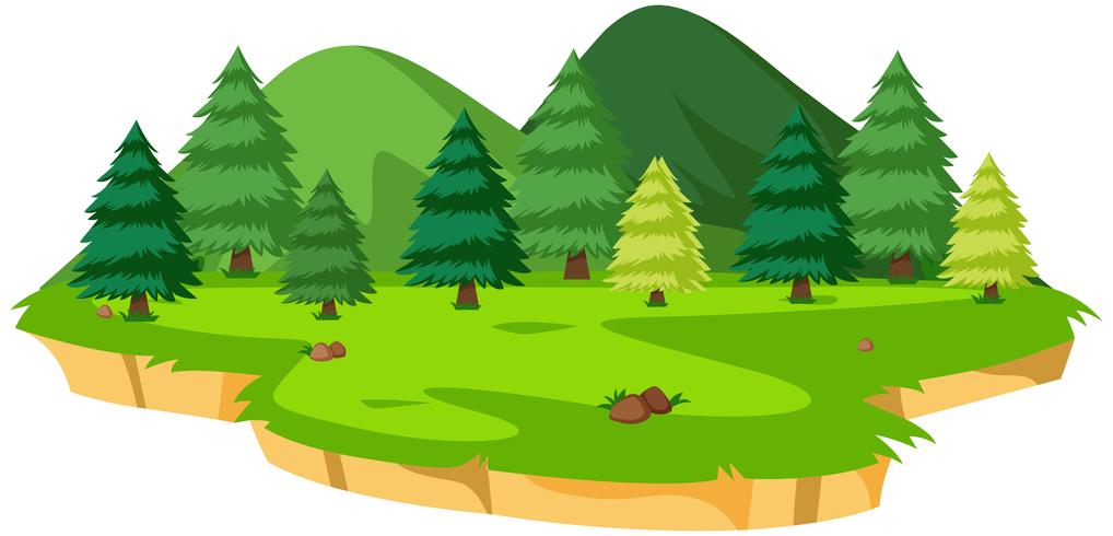 Isolated natural island background vector