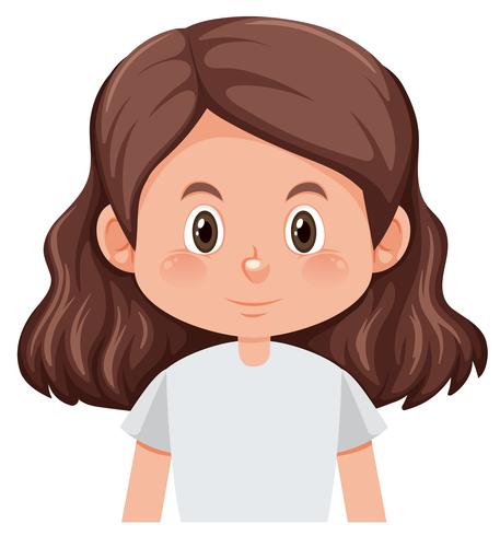 Un personaje femenino sobre fondo blanco vector