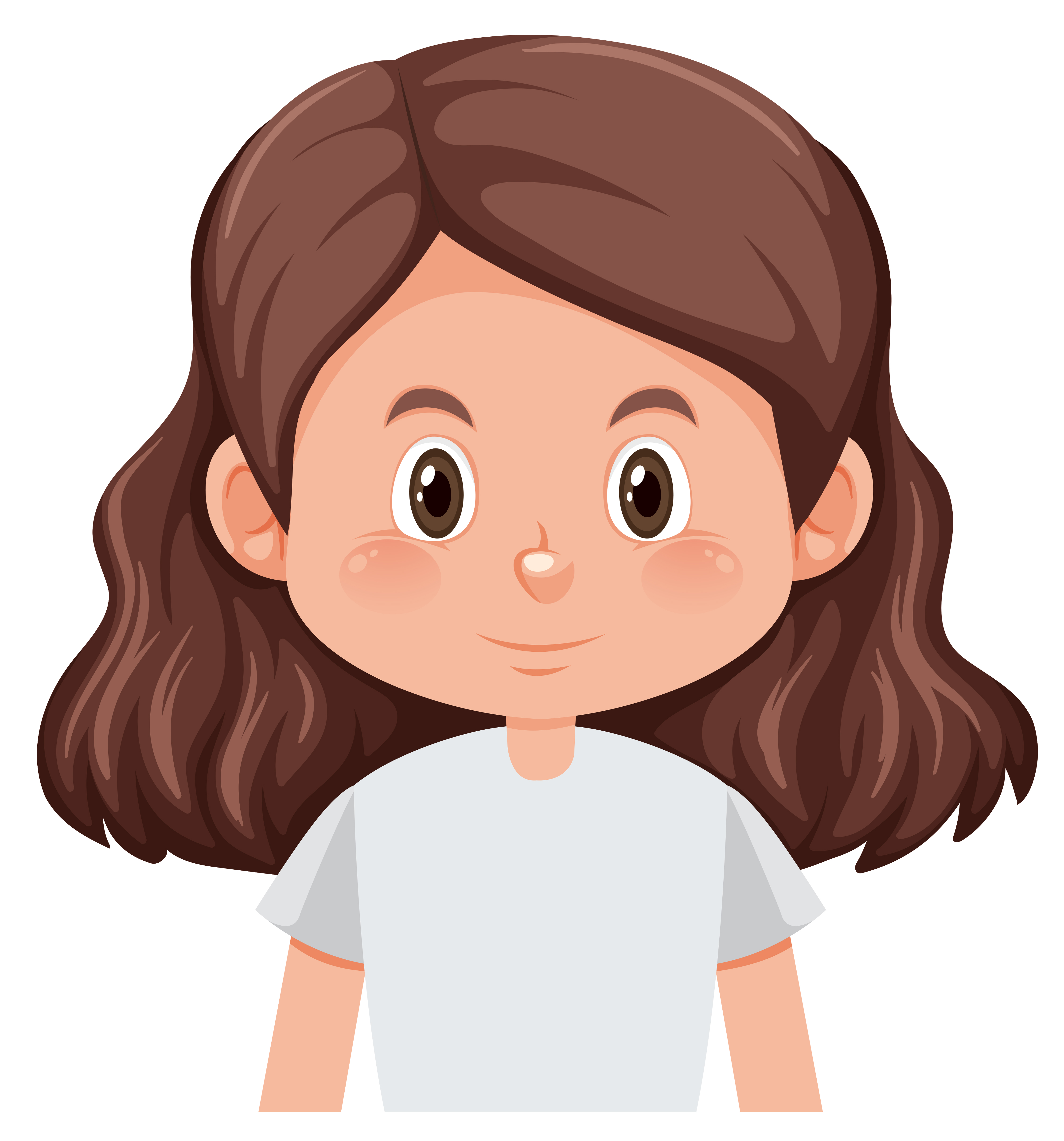 A female character on white background 293798 Vector Art at Vecteezy