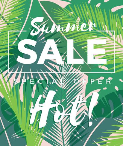 Summer sale design. Vector illustration.