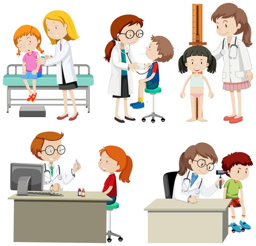 A Set of Children Check Up - Download Free Vector Art, Stock Graphics & Images