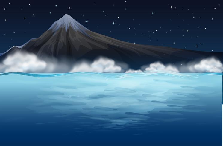 Mountain view from the sea - Download Free Vector Art, Stock Graphics & Images