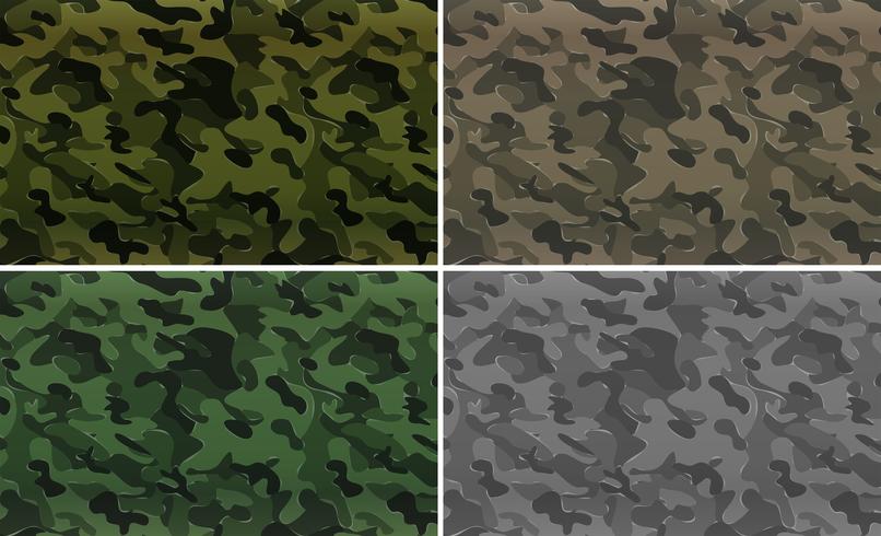 Patrón de camuflaje con temática militar. vector