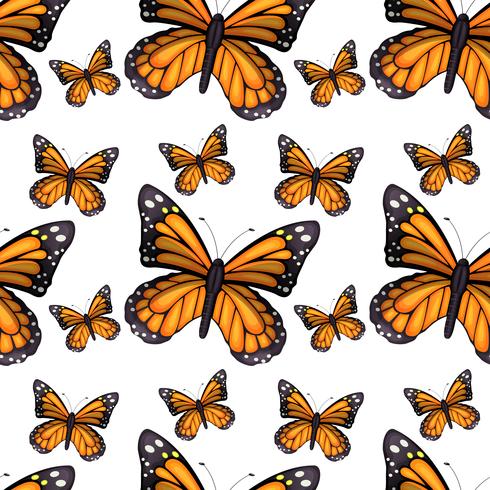 Seamless background design with butterflies vector