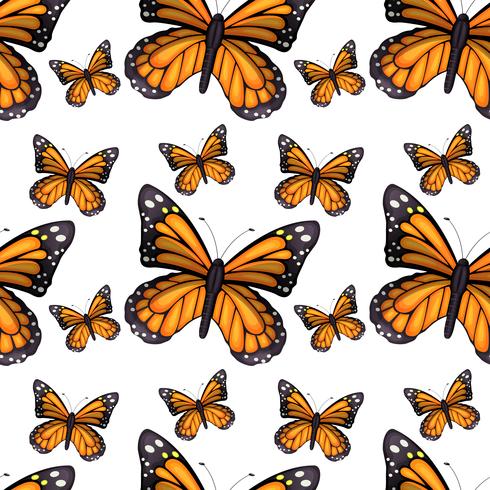 Diseño de fondo transparente con mariposas vector