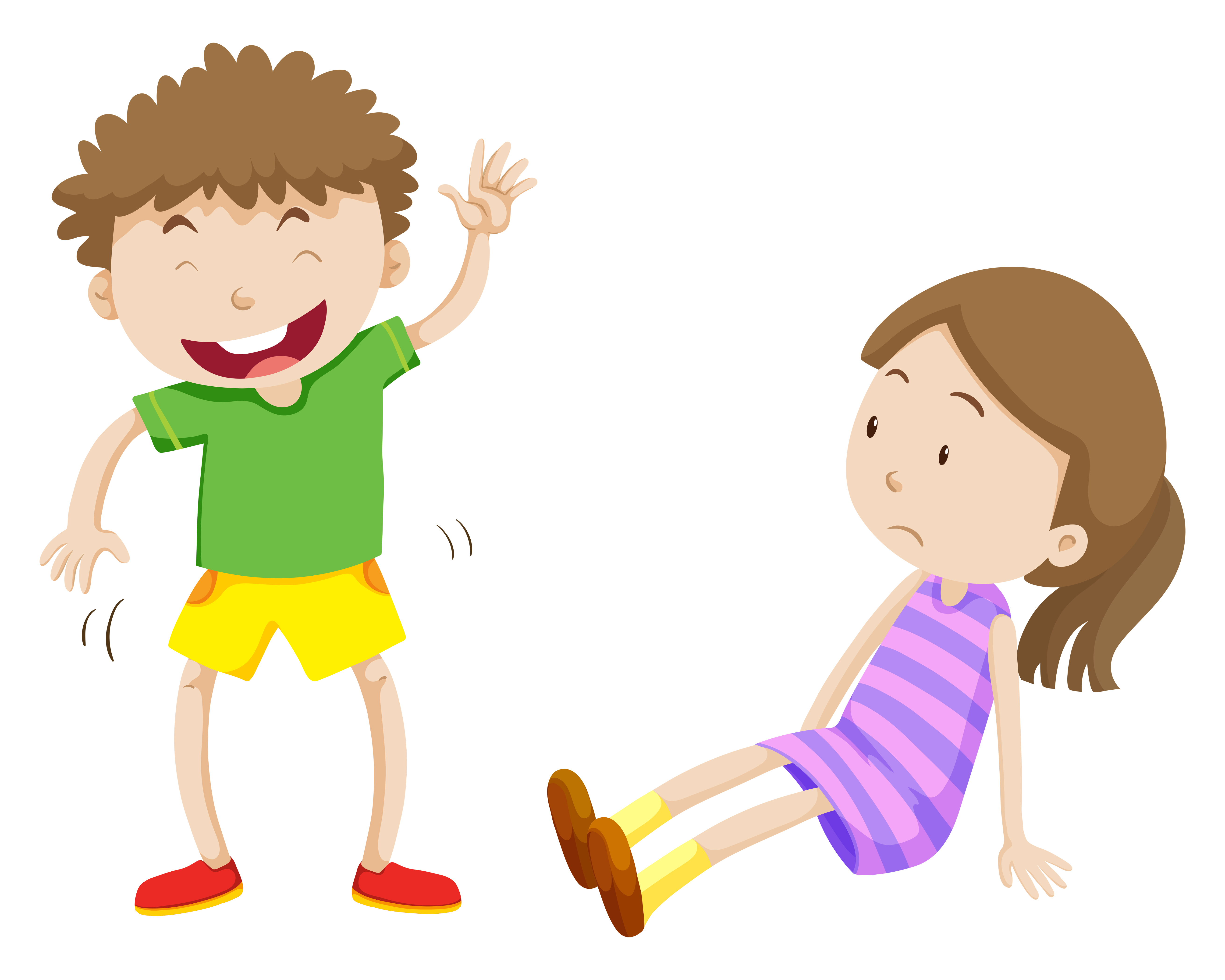 Sad girl and happy boy 294002 Vector Art at Vecteezy