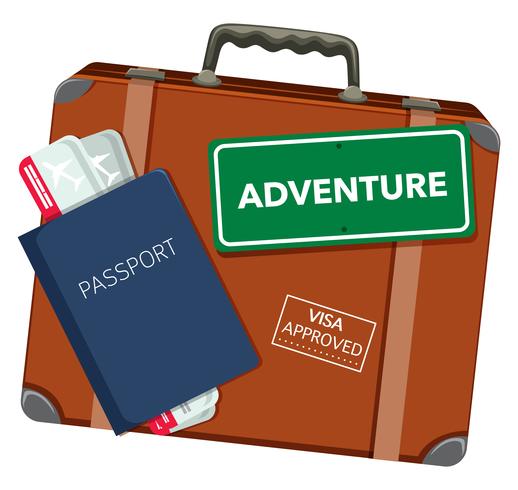 Travel object on white background vector