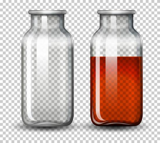 Conjunto de agua en botella. vector