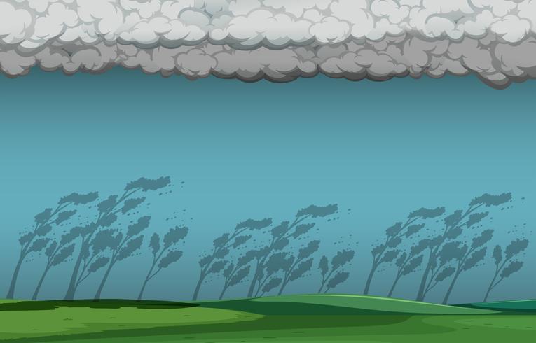 Nature thunder storm scene 294136 Vector Art at Vecteezy