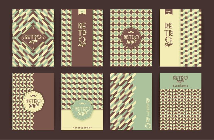 Set of Vintage Retro Backgrounds. vector