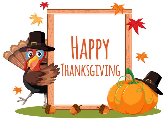 happy thanksgiving card concept vector