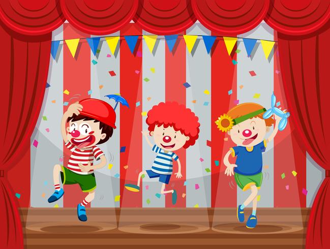 A Group of Kids Performance on Stage vector