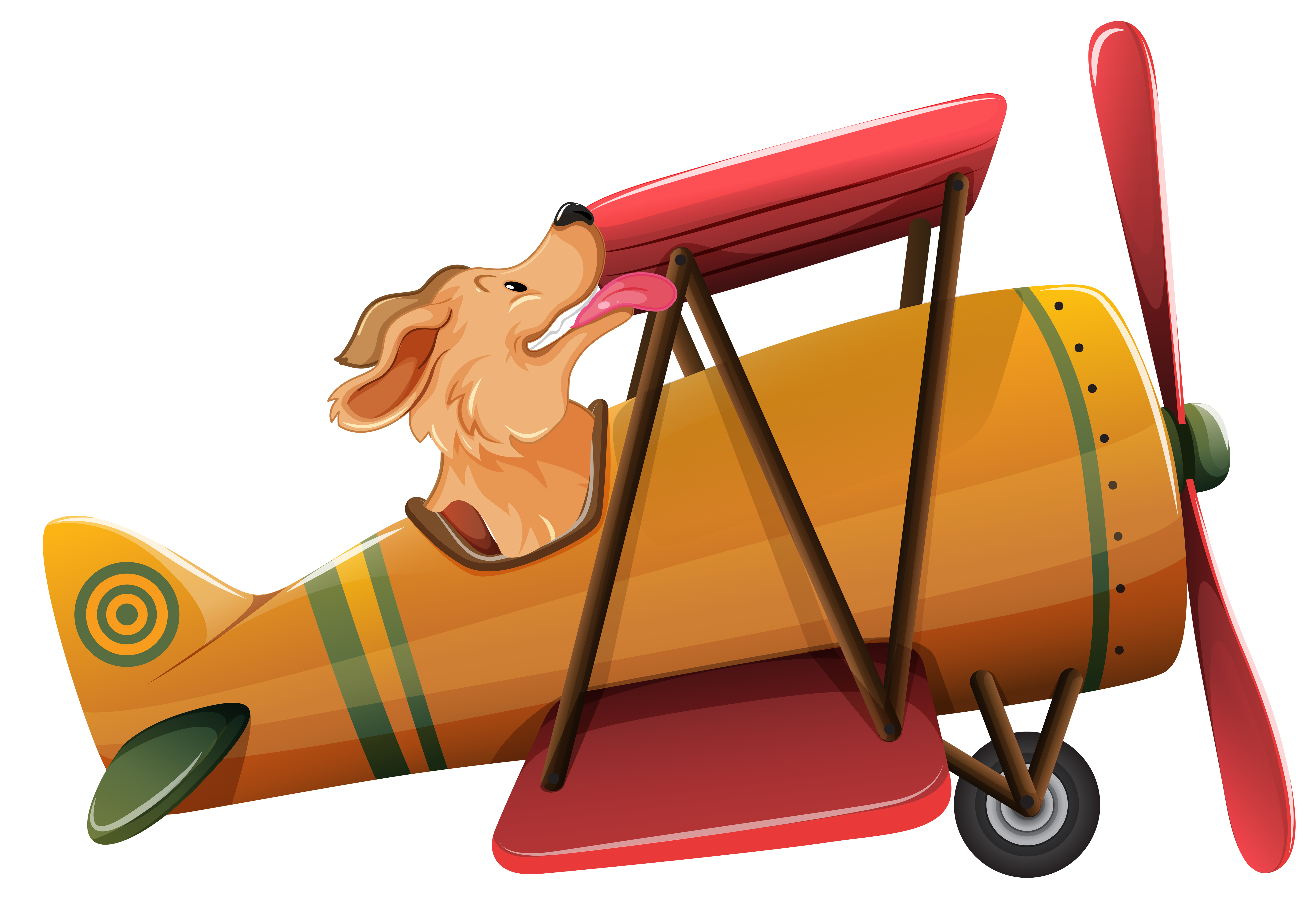 A dog riding plane on white background 294297 Vector Art at Vecteezy