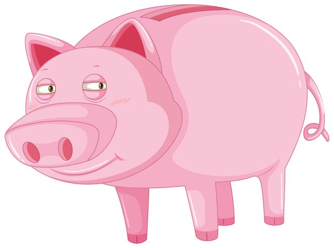 Pig with sleepy eyes vector