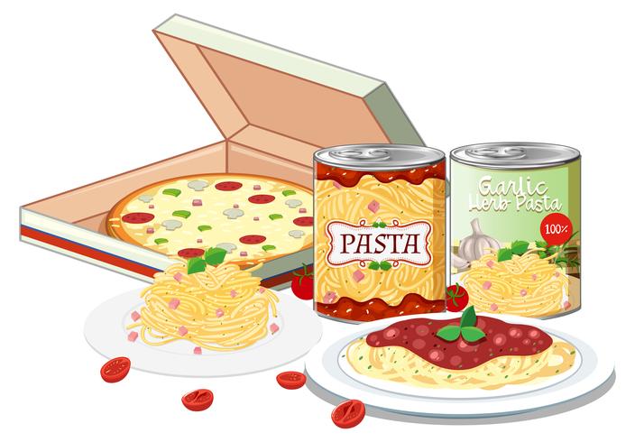 Comida italiana rápida y fácil vector