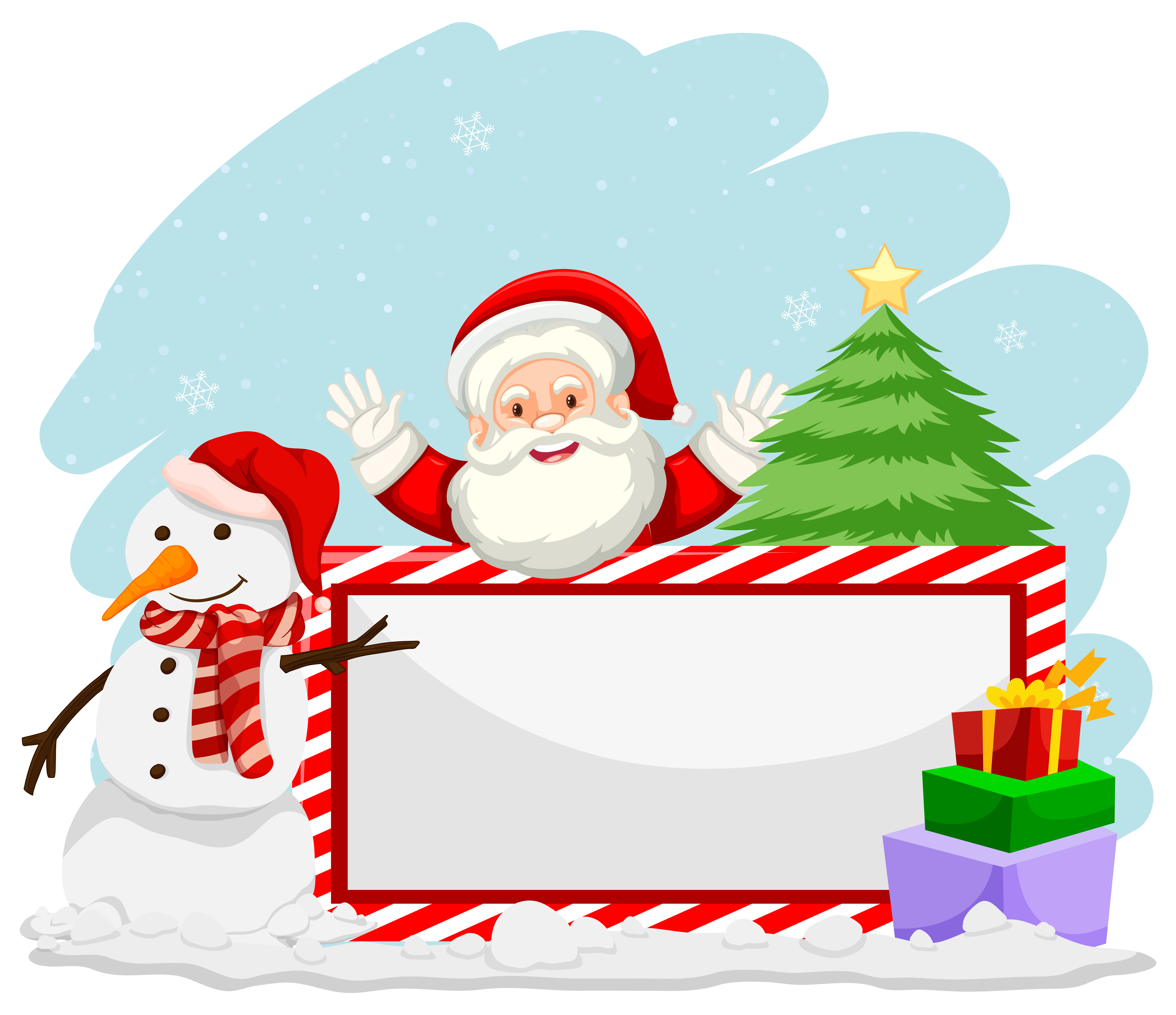Winter christmas with santa banner 294384 Vector Art at Vecteezy