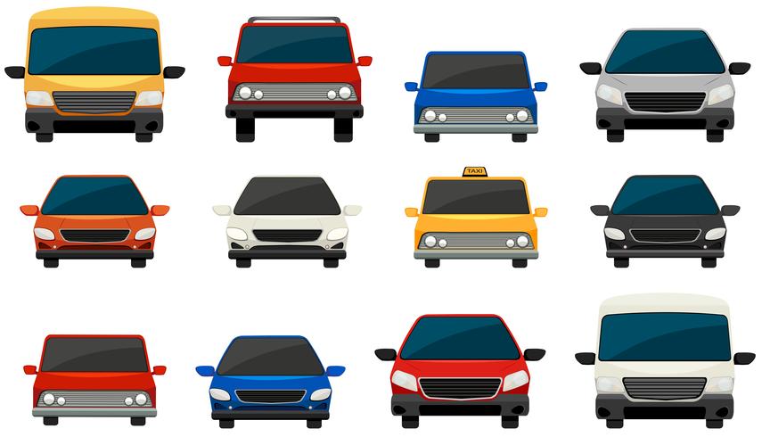 Set of vehicles vector