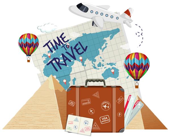Time to travel icon vector