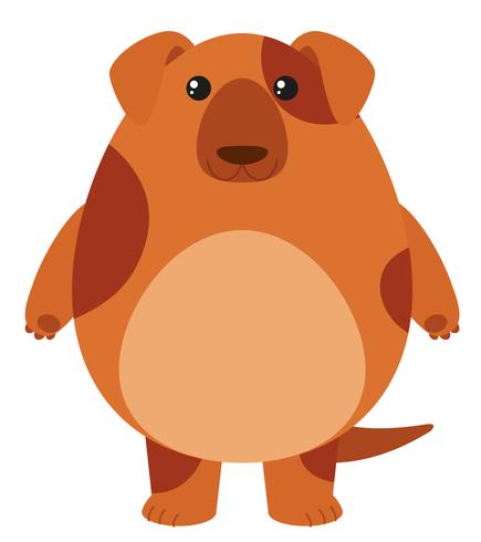 Brown dog with happy face vector