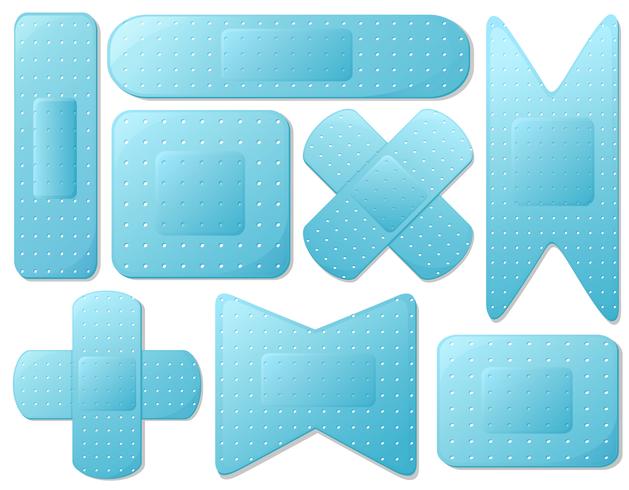 Blue plasters vector