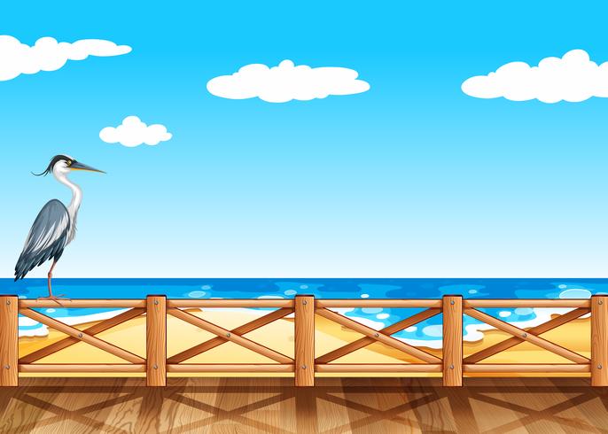 Scene with crane and ocean - Download Free Vector Art, Stock Graphics & Images