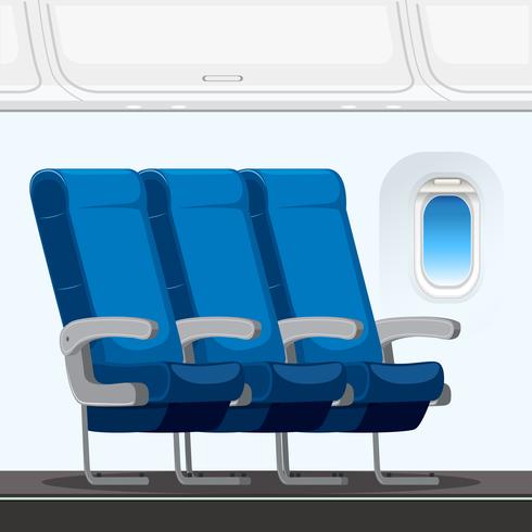 Un diseño de asiento de avión vector