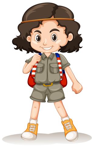 A Safari Girl on White Background - Download Free Vector Art, Stock Graphics & Images