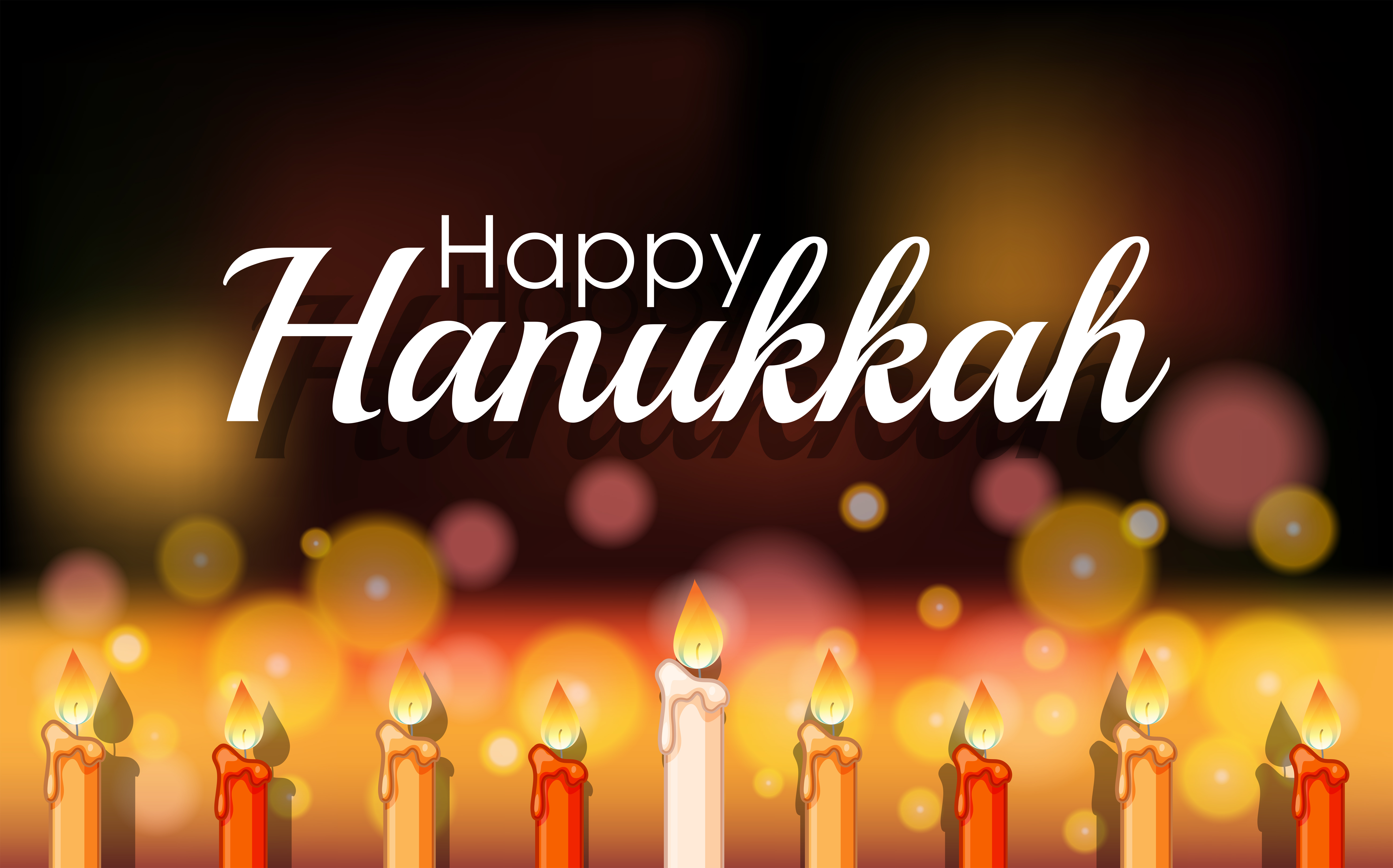 hanukkah happy vector bright candles clipart graphics vecteezy
