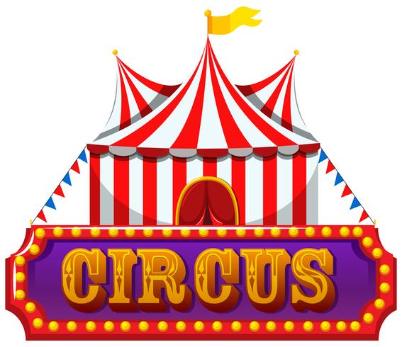 A Circus Banner on White Background vector