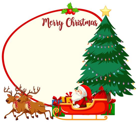 Merry christmas frame concept vector