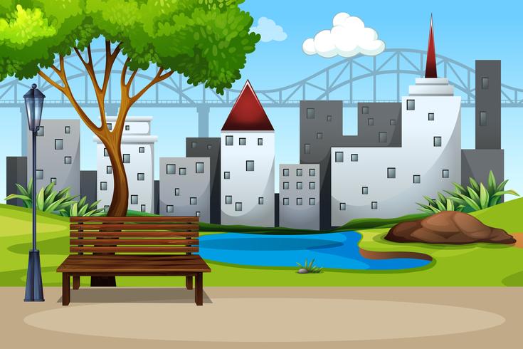 An urban nature park vector