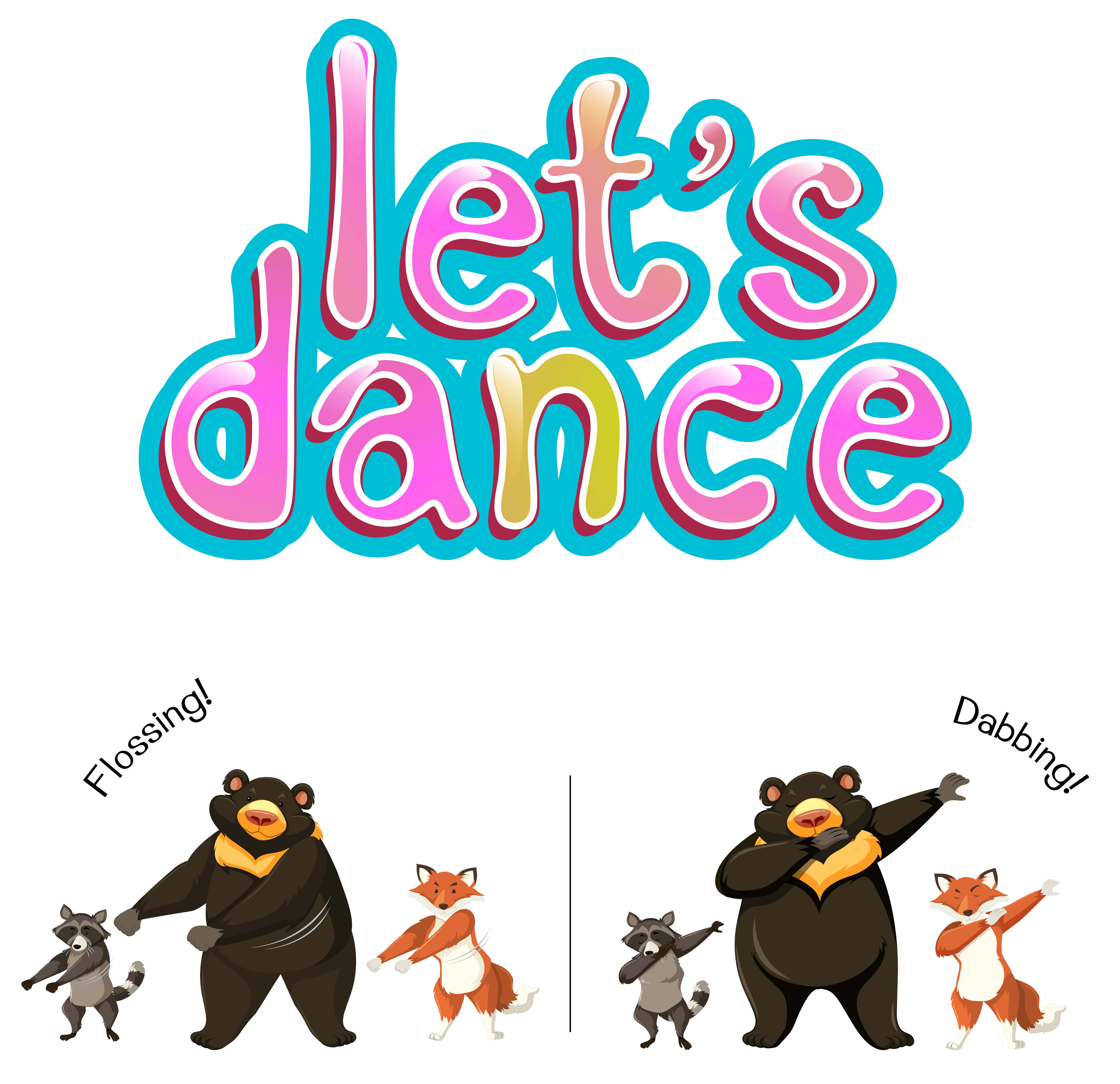 Let's dance animals concept - Download Free Vectors ...