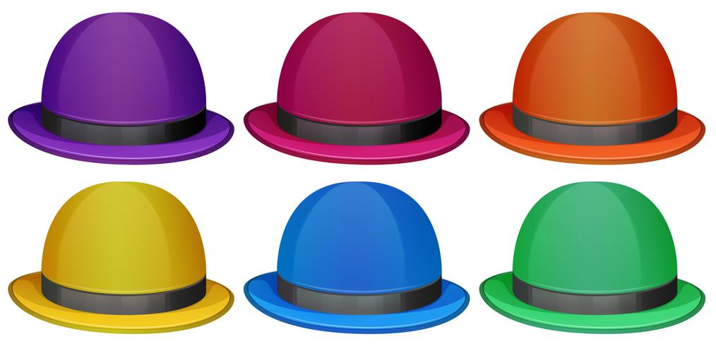 Sombreros de colores vector