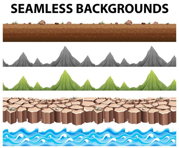 Seamless backgrounds with mountains and ocean - Download Free Vector Art, Stock Graphics & Images