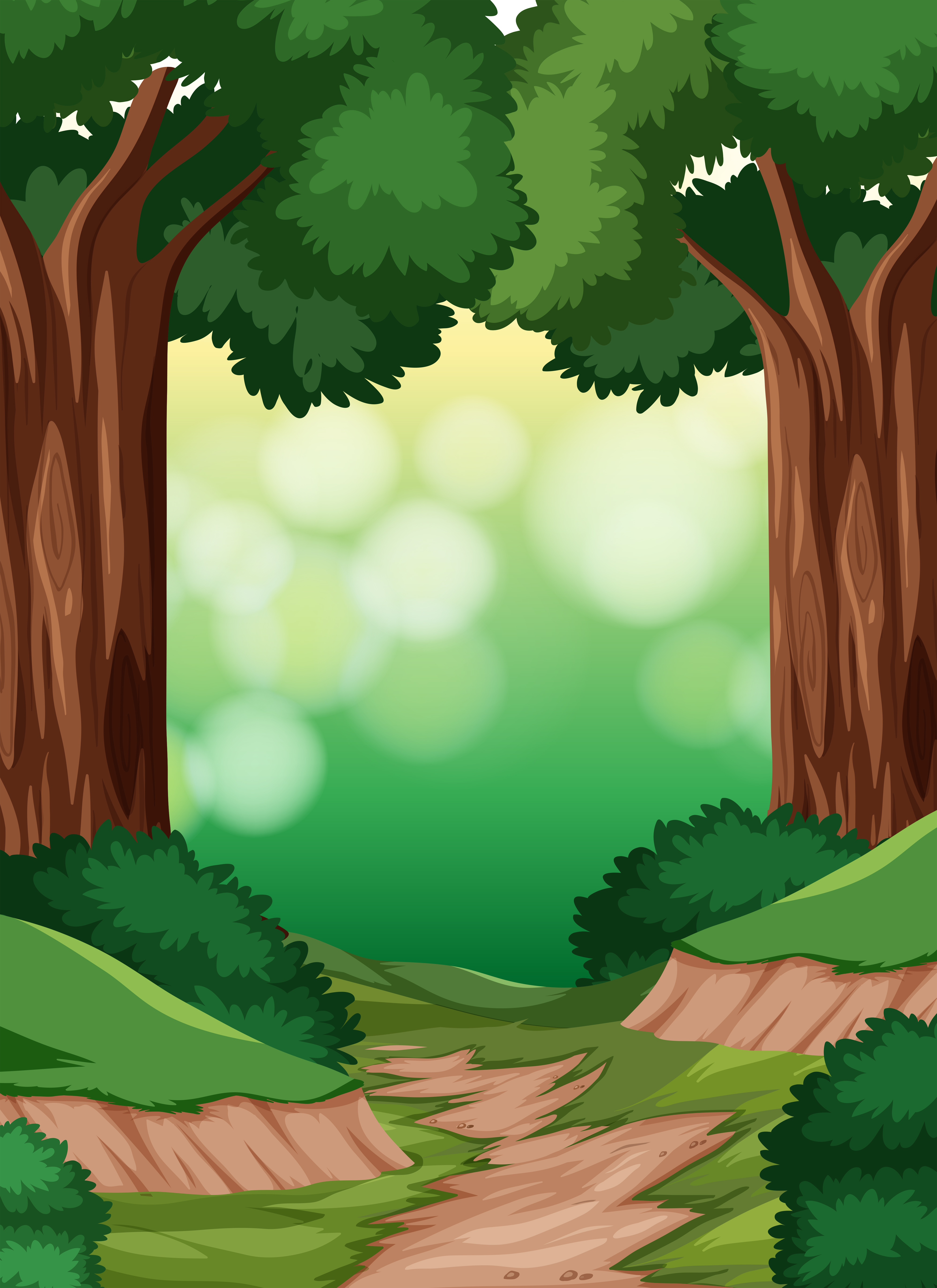 A simple forest scene 295265 Vector Art at Vecteezy