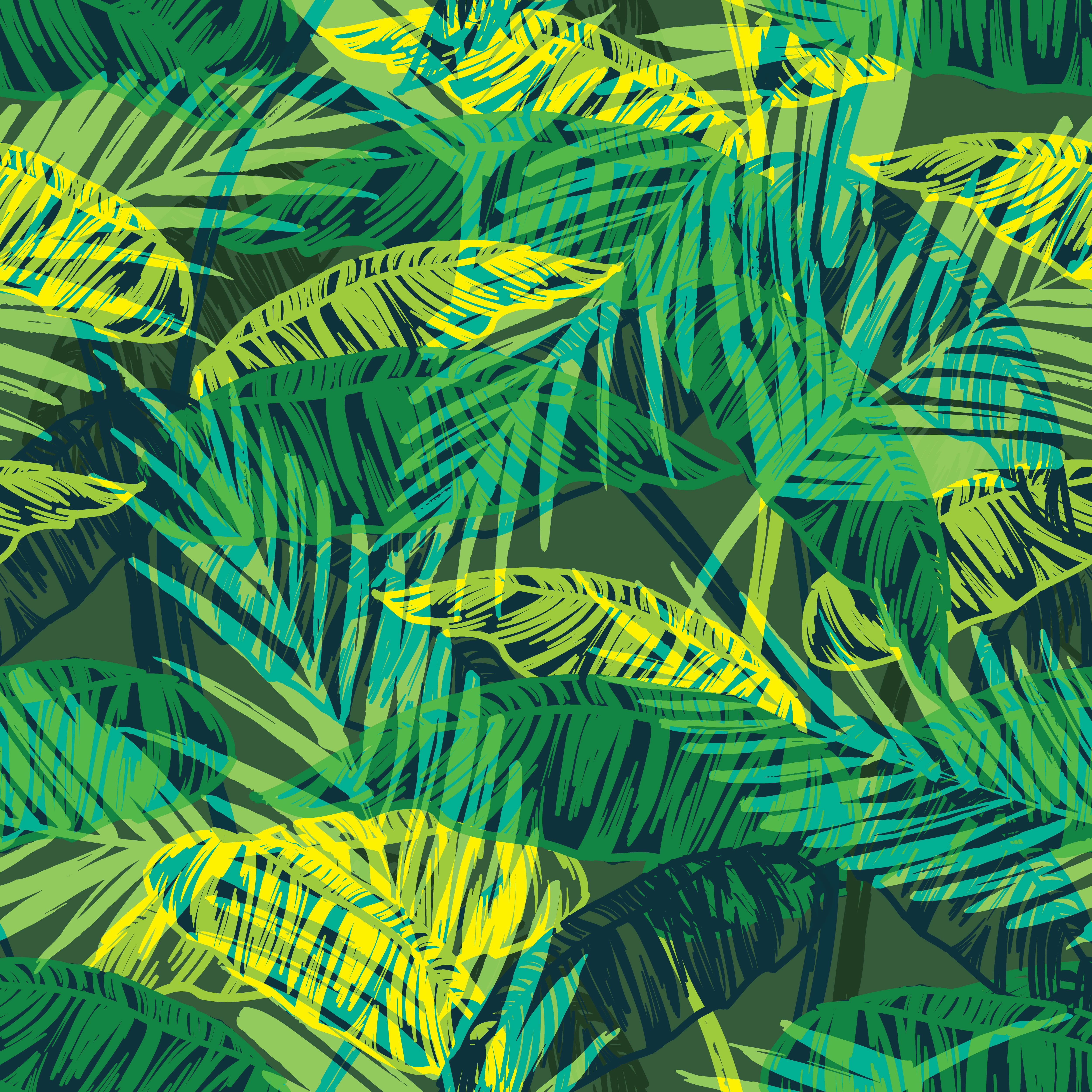 Seamless exotic pattern with palm leaves. 295318 Vector Art at Vecteezy