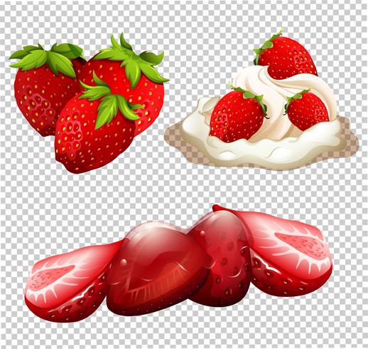 A Delicious Strawberry Dessert Menu vector