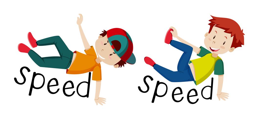 Boys and word speed vector