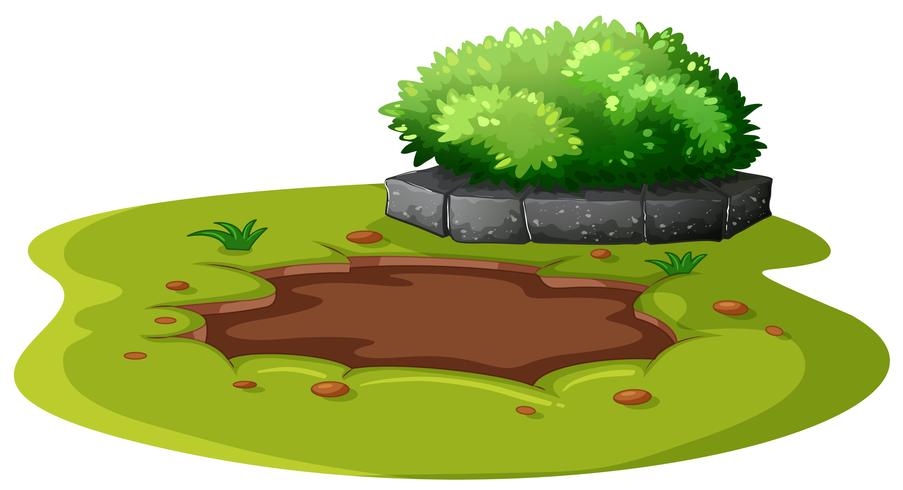 Mud Pond in the Garden vector