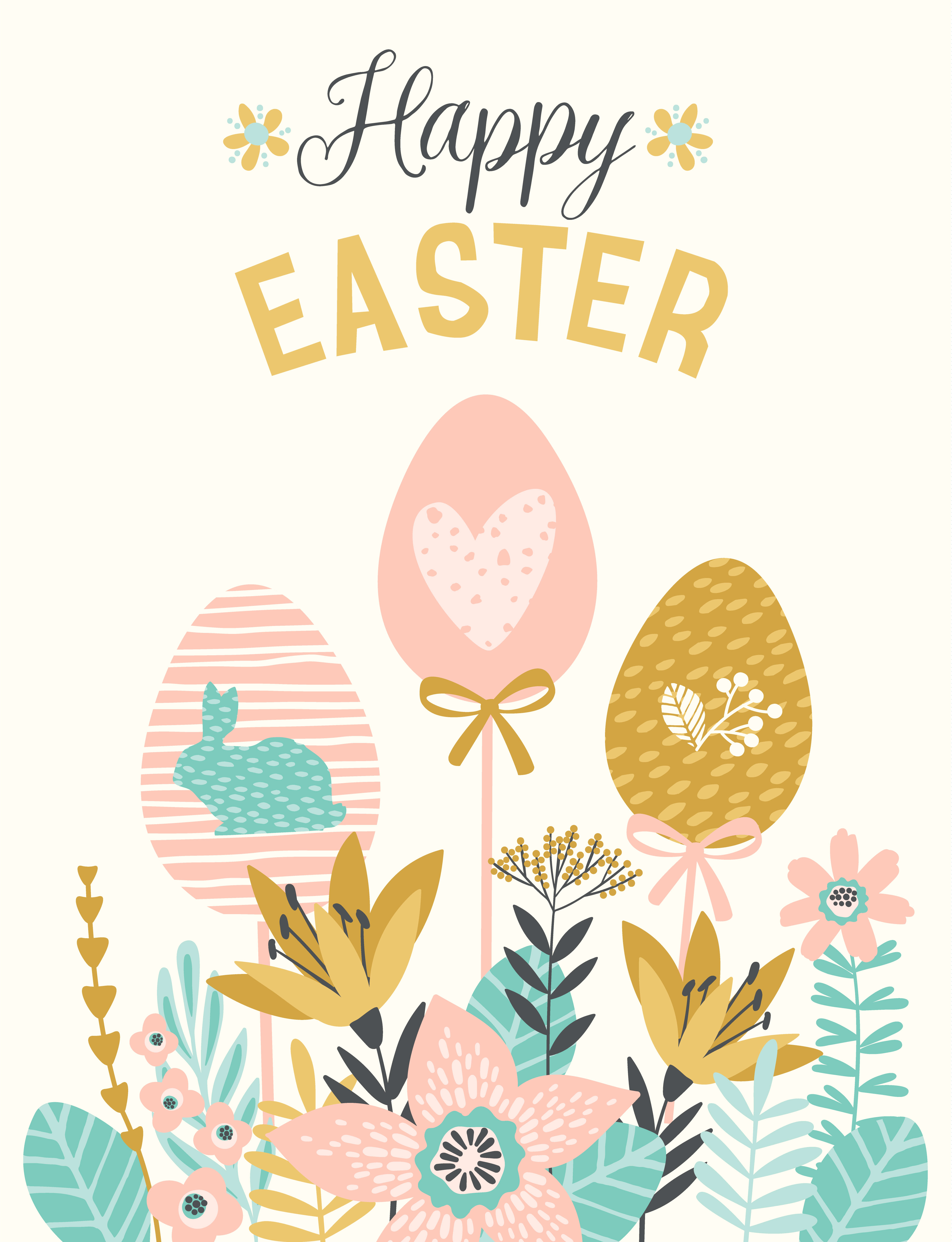 Happy Easter. Vector template for card, poster, flyer and other users