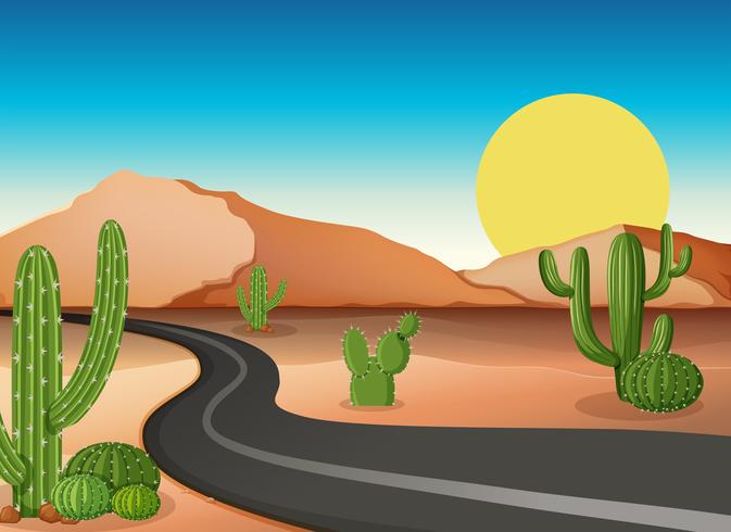 Desert ground with empty road - Download Free Vector Art, Stock Graphics & Images