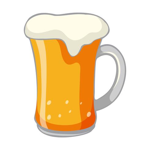 A Cold Beer on White Background vector